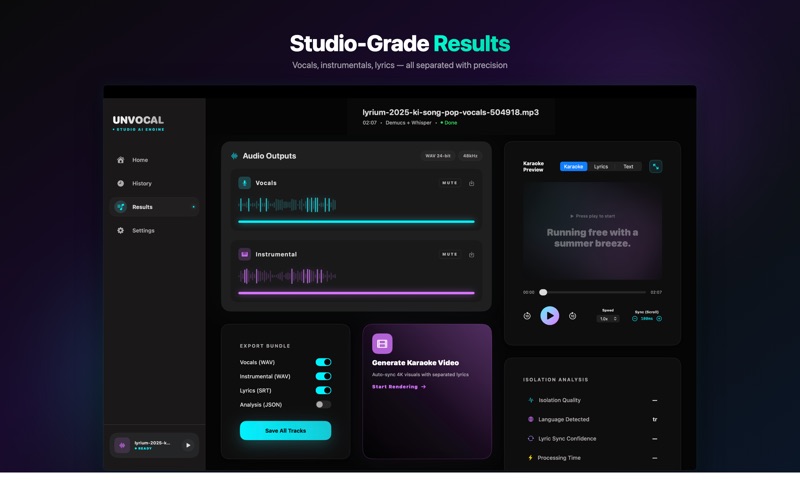 UnVocal — Vocal Remover screenshot