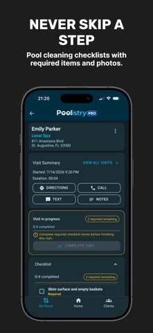 Poolistry Pro: Pool Service iPhone screenshot