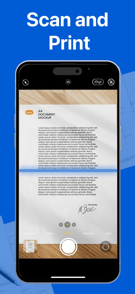 HP Smart Printer App : iPrint - Users can digitally capture documents with the intuitive scanning interface, offering various modes such as photo and video for versatile input.