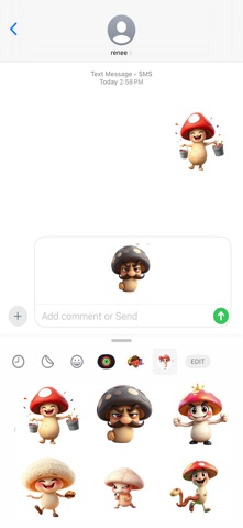 调皮蘑菇贴纸 screenshot