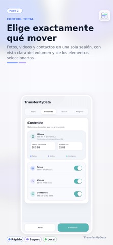 TransferMyData screenshot