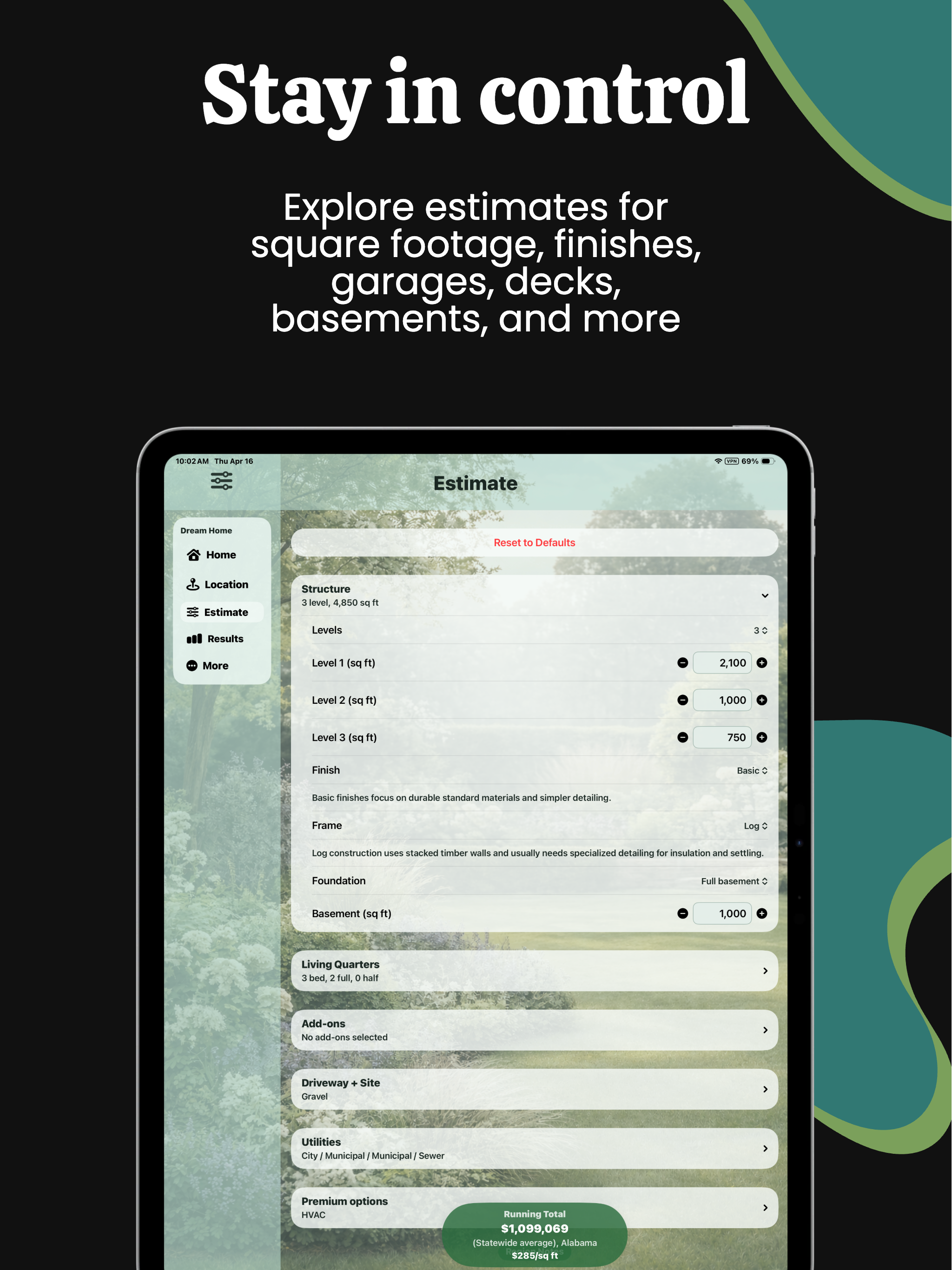 Dream Home Build Estimator screenshot 9