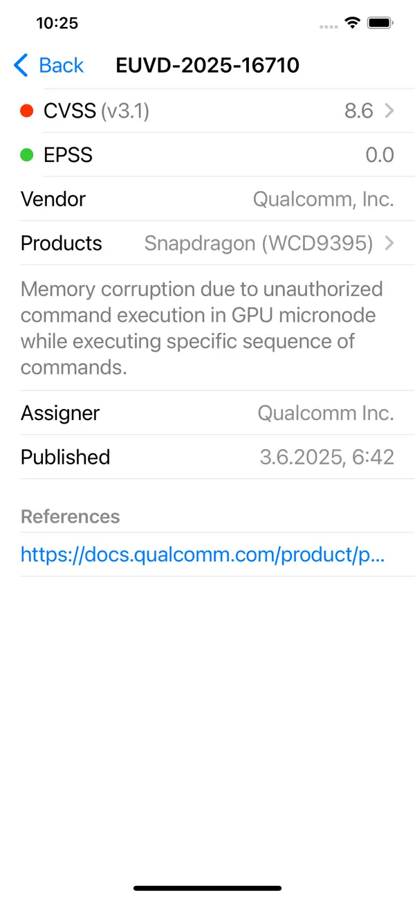 #2. EUVD (iOS) 게시자: Dirk Einecke