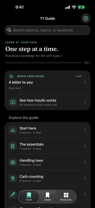 Type 1 Diabetes Guide screenshot 1 of 10