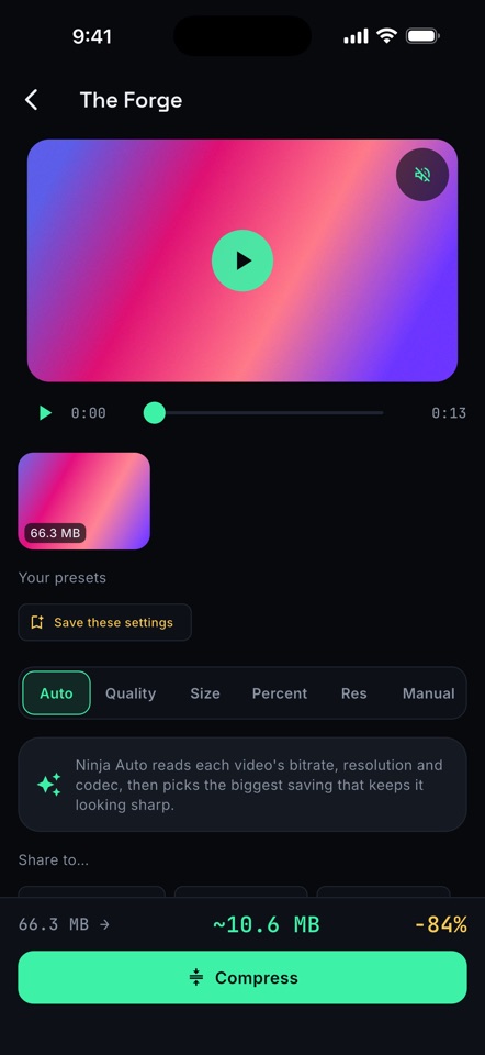 Ninja Video Compress & Convert screenshot 2