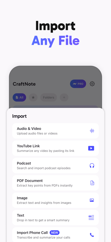 Smart AI Note Taker: CraftNote screenshot 4