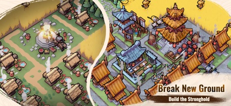 Inkvasion - Observe the evolution of a settlement from its basic campfire beginnings to a fortified and bustling stronghold.