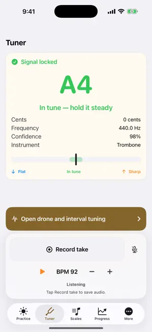 BrassTune: Tuner & Metronome screenshot 2
