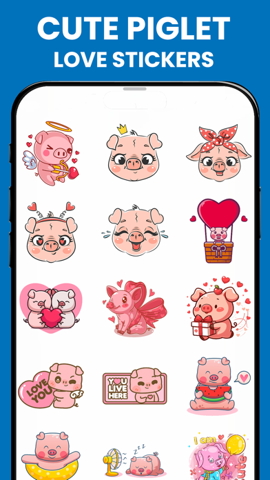 Screenshot #3 pour Cute Piglet Love Stickers