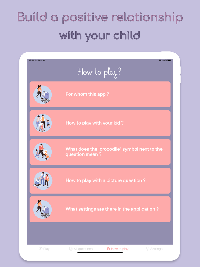 Ask Your Child Questions Game