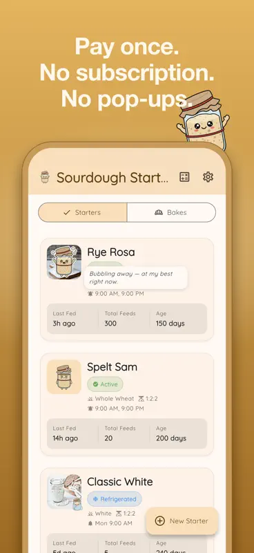 Sourdough Starter Tracker screenshot 1 of 10