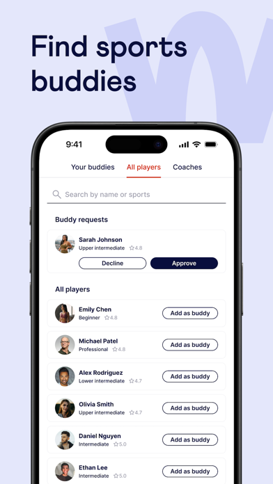 Wisl - Sports matchmaking Screenshot