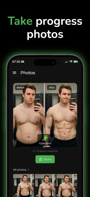 GymGainz: Workout tracker screenshot 1
