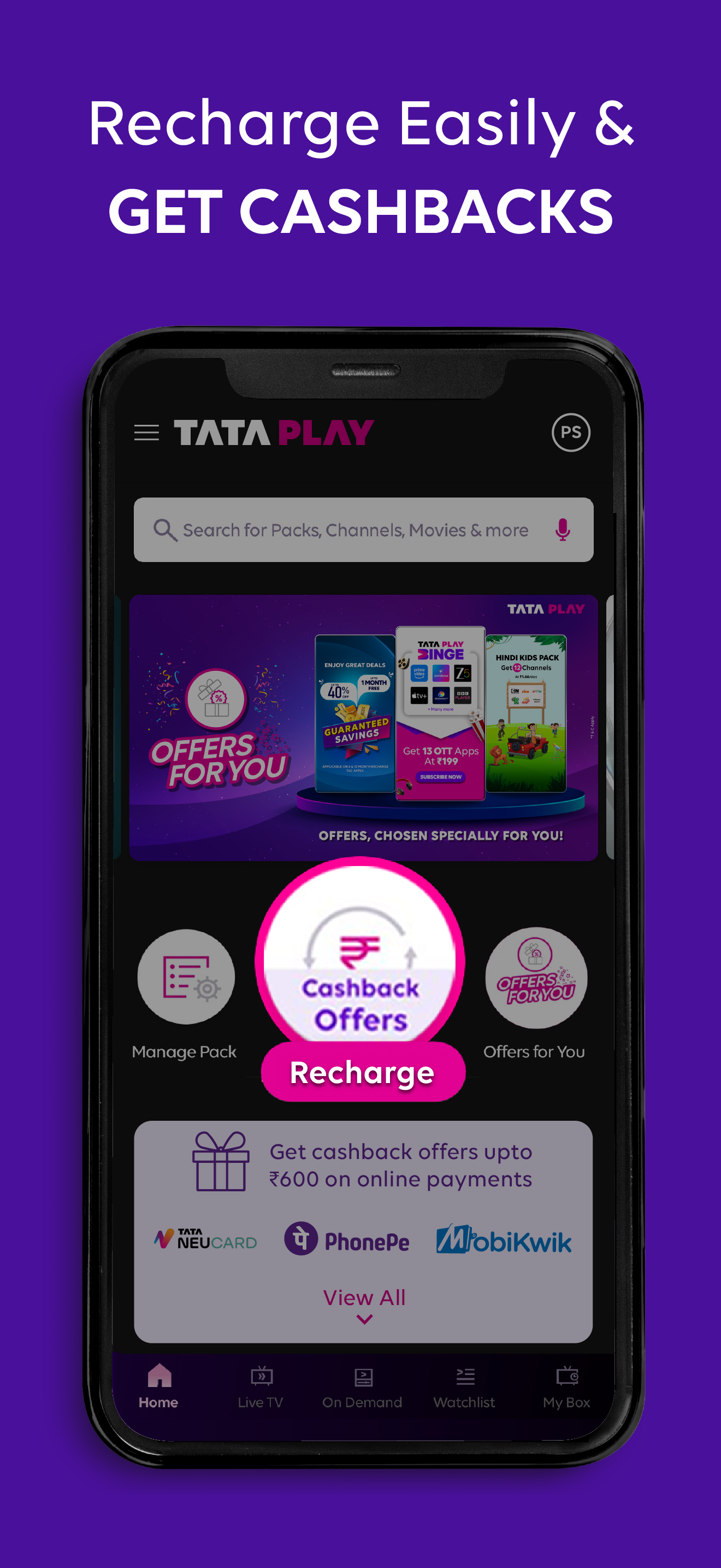 Tata Play - Live TV & DTH Pack