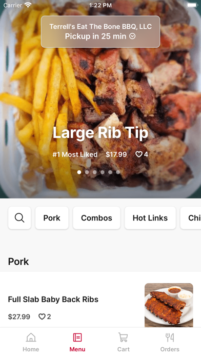 Terrell's Eat The Bone BBQ iPhone screenshot 2 - Food & Drink app