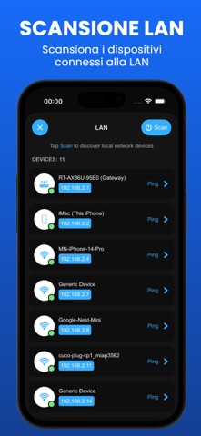 Analizzatore WiFi: IP,Ping,LAN iPhone screenshot 3