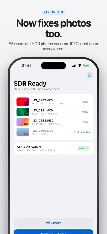 SDR Ready: HDR Video Converter screenshot 2 of 6