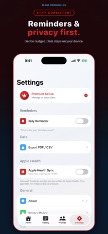 Blood Pressure BP Tracker screenshot