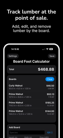 Calc Board Foot screenshot