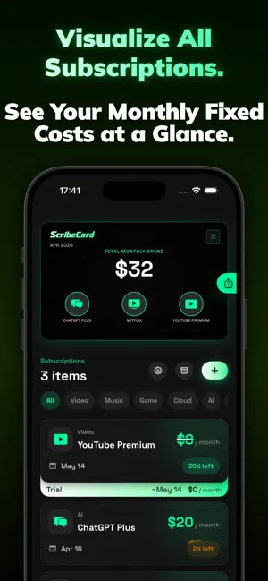 ScribeCard Subscription screenshot 1