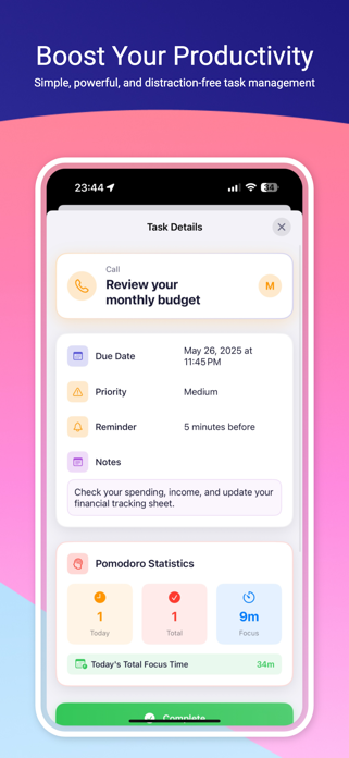 TaskFLY: Task Manager,Pomodoro Screenshot 7 of 10
