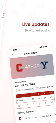 Score - Cornell Sports iPhone screenshot