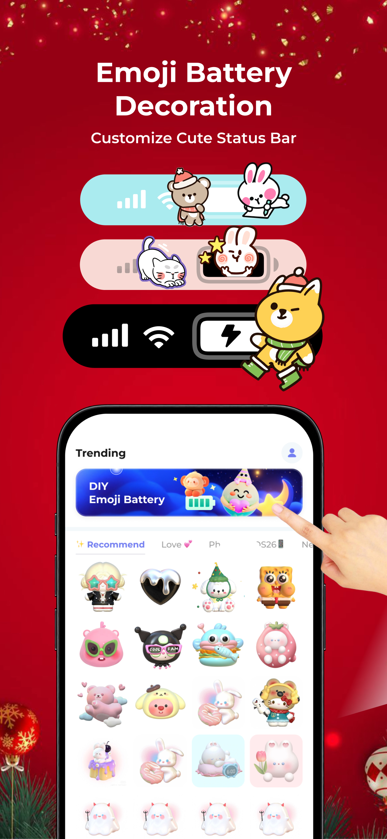 Emoji Battery Widget-BunnyWath