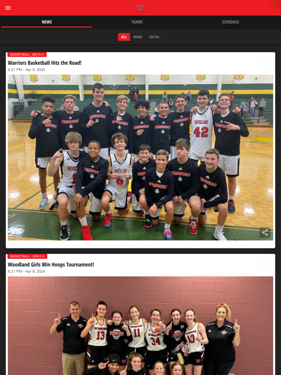 Woodland Warriors iPad screenshot 2 - Sports app