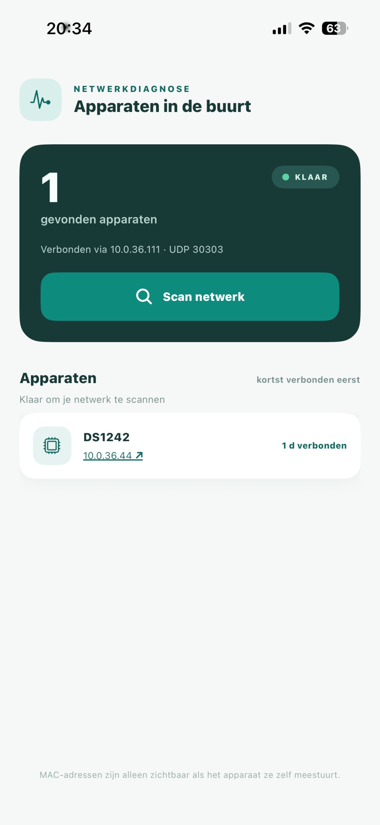 Screenshot 2 of Netwerkdiagnose