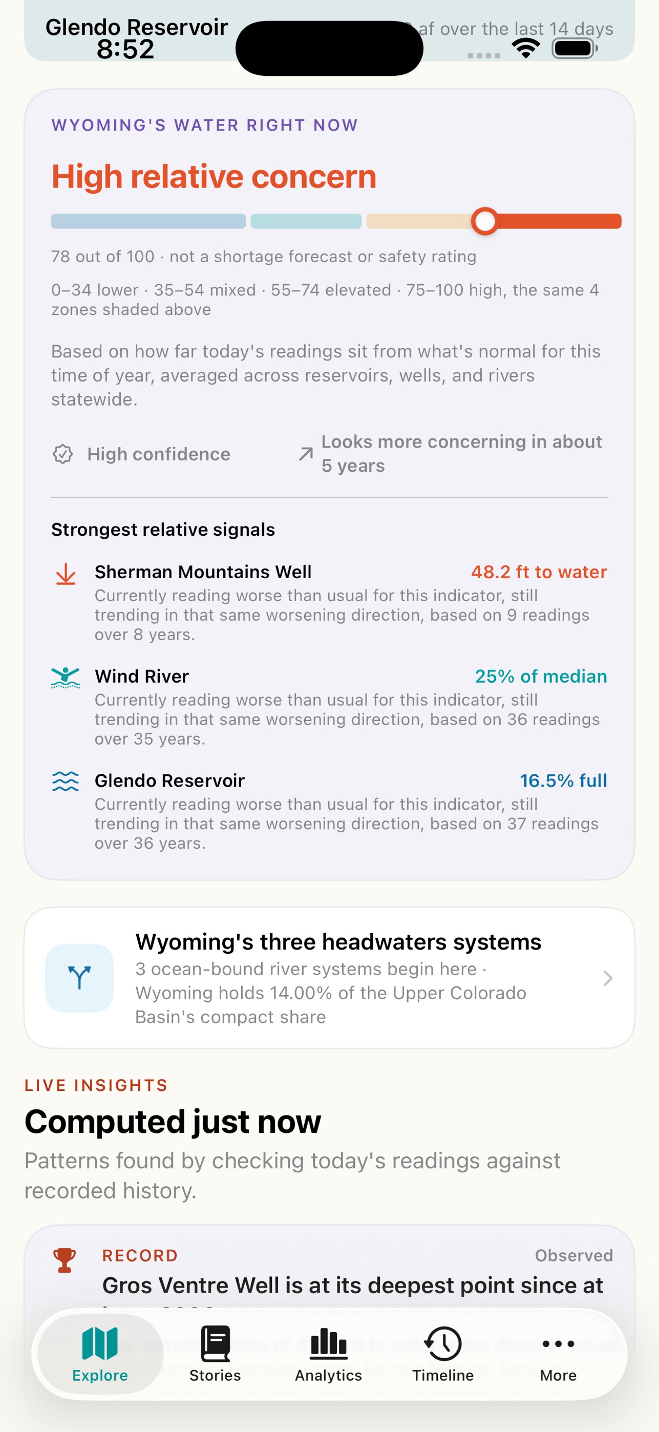 Screenshot 1 of Wyoming Water Watch