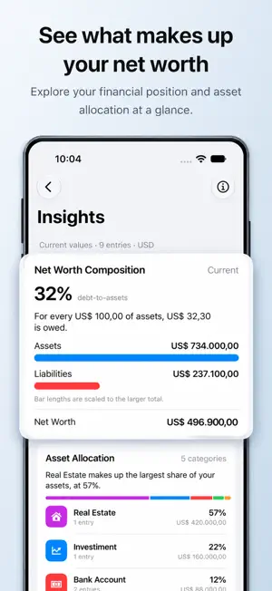 Wealthio: Net Worth Tracker screenshot 2