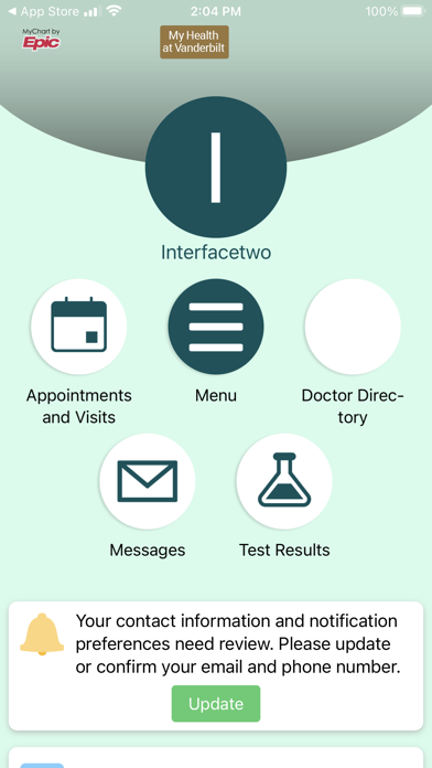 Screenshot #1 pour My Health at Vanderbilt