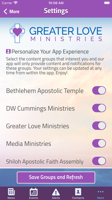 Greater Love Ministries WV Screenshot