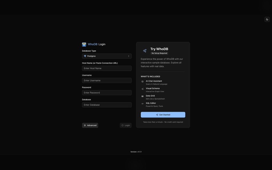 #1. WhoDB (macOS) Podle: Clidey Inc