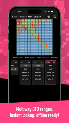 GTO Ranges+ Poker Solver screenshot 1