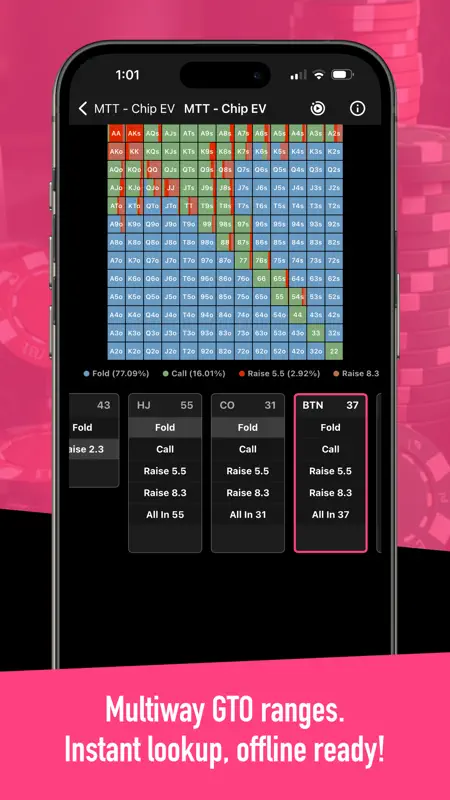 GTO Ranges+ Poker Solver y MTT screenshot 1 of 8
