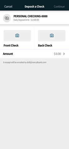 NorCal Bank Mobile iPhone screenshot