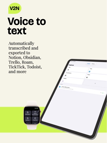 V2N - Voice To Notes iPad screenshot
