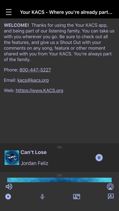 Your KACS Screenshot
