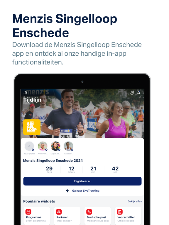 Singelloop Enschede iPad app afbeelding 1