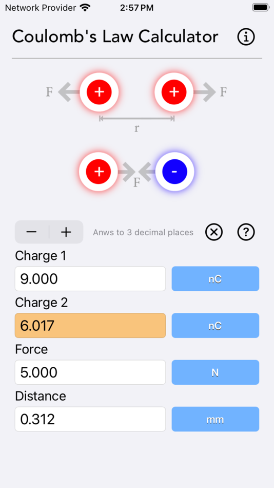 #5. Coulomb's Law Calculator (iOS) 由: Nitrio