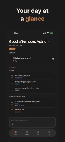 Oden — AI Todo Assistant iPhone screenshot