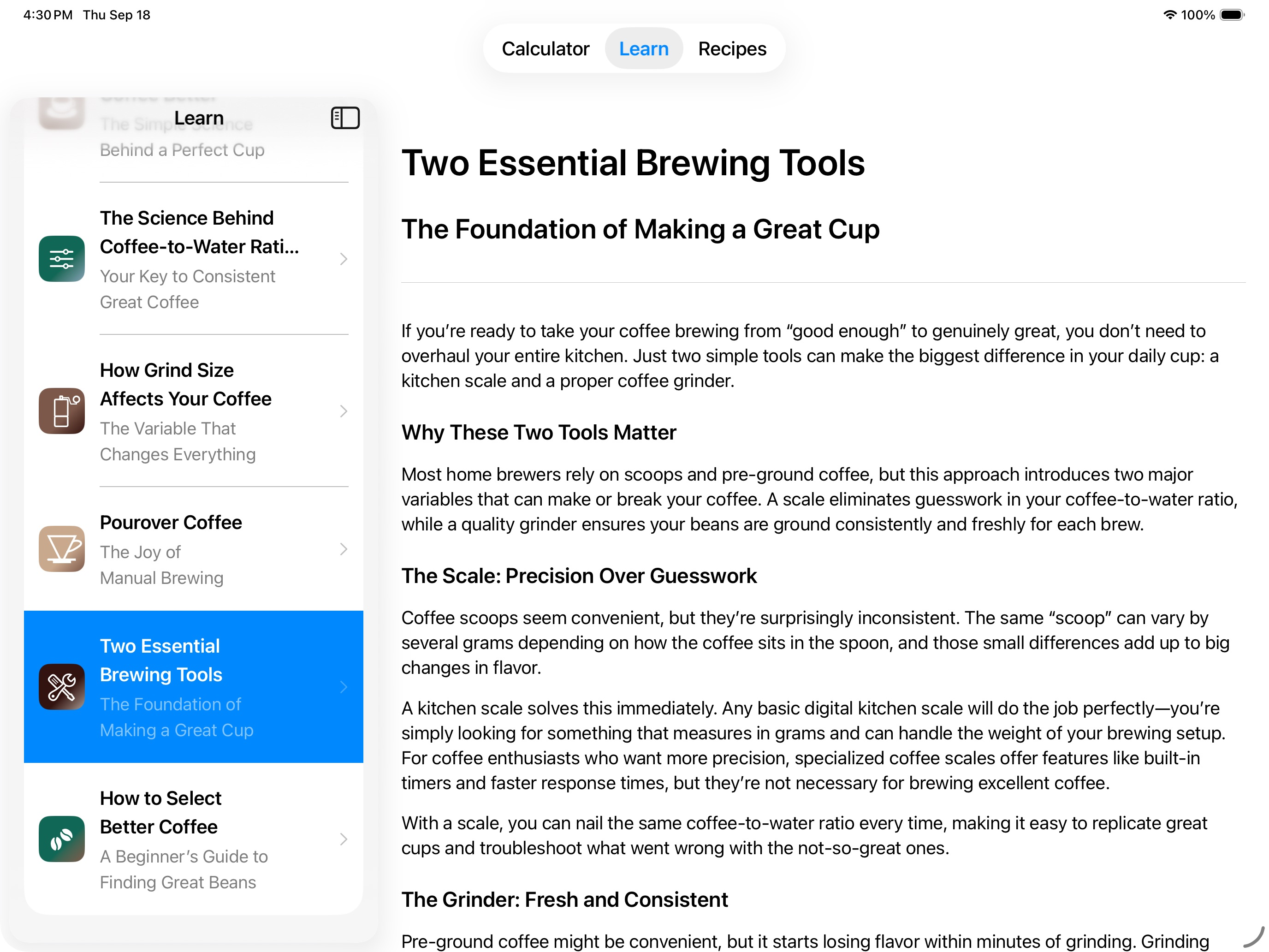 My CoffeeCalc screenshot 8