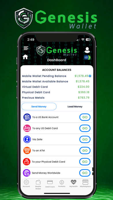 MyGenesis Wallet Screenshot