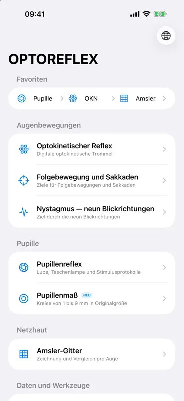 OptoReflex: Augentests screenshot 1 of 5