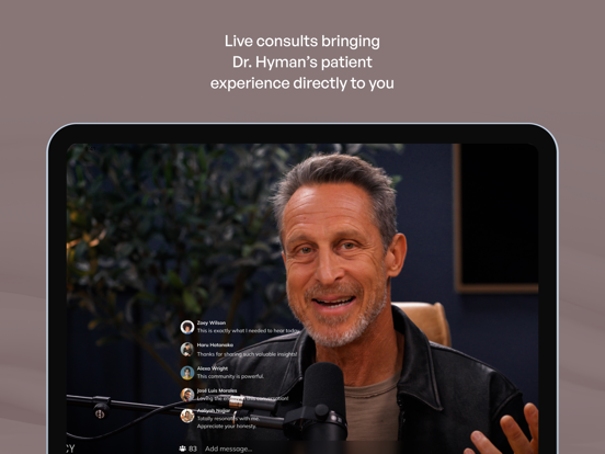 Hyman Health Hub iPad screenshot 1 - Health & Fitness app