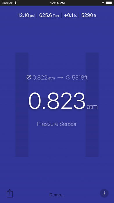 Air Pressure App Screenshot