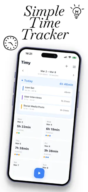 Time Tracker : Timy screenshot 1