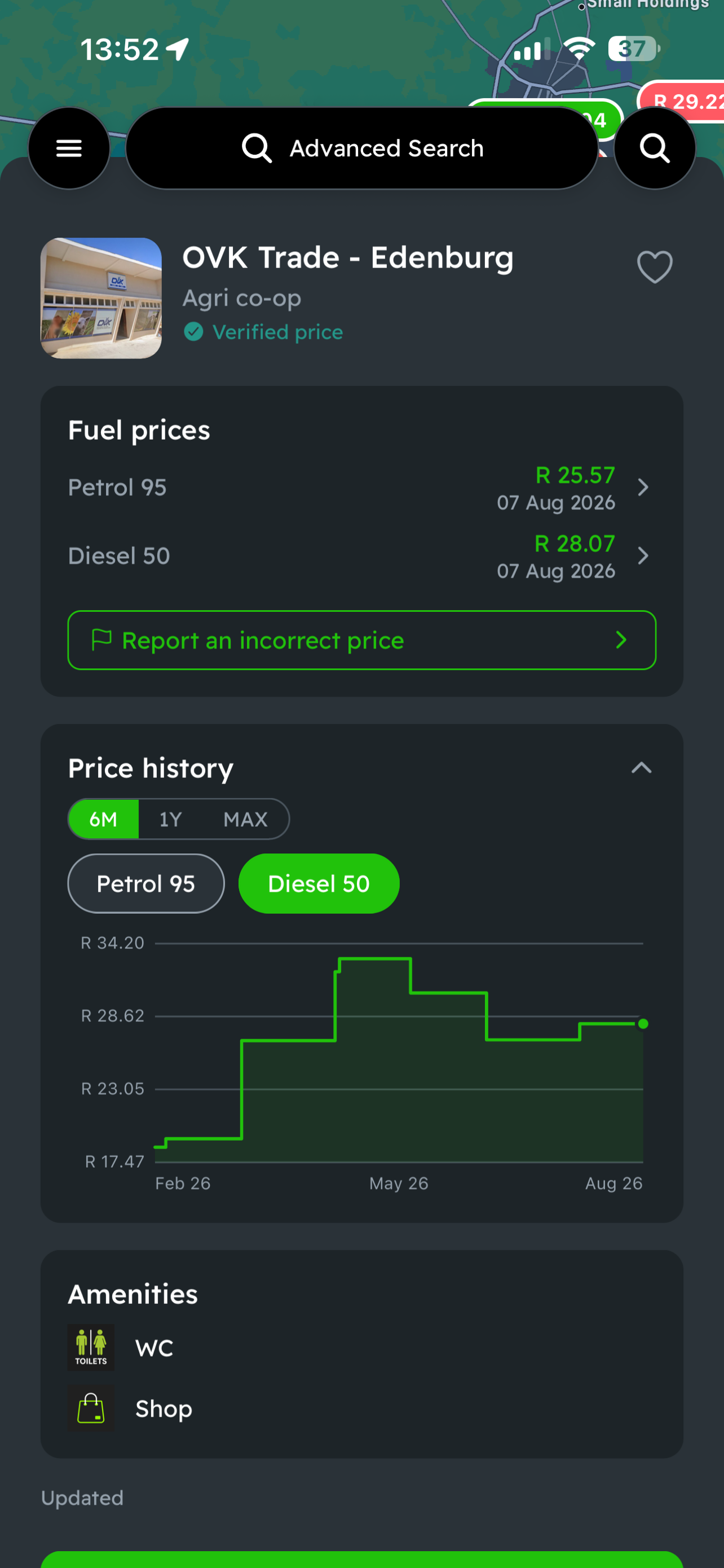 FuelX: Fuel finder SA screenshot 4