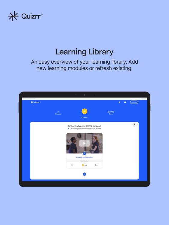 Quizrr Tablet Training